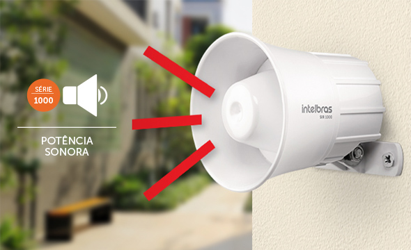 Ondas sonoras potentes saindo da sirene