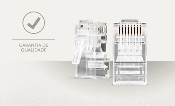 Conector RJ45 CAT6 em um cenário de instalação