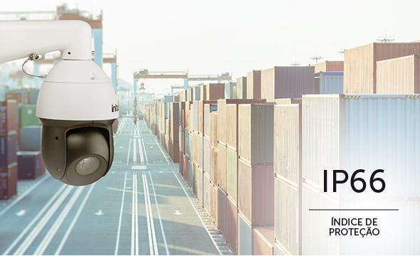 Câmera com selo de proteção IP66