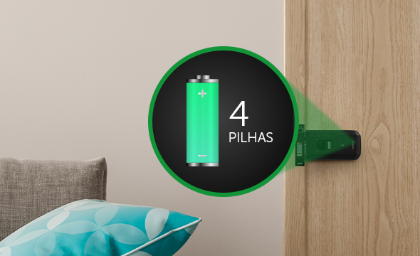 Alimentação por pilhas