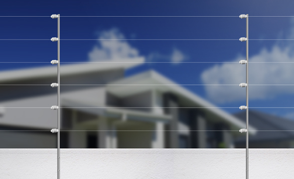 Haste de alumínio estrelada com 6 isoladores