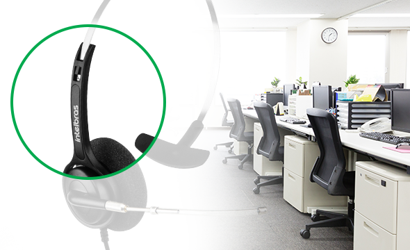 Headset sendo usado com conforto