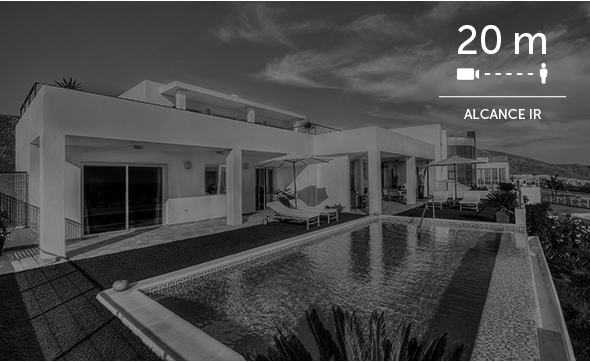 Vis&atilde;o noturna com infravermelho em um ambiente escuro