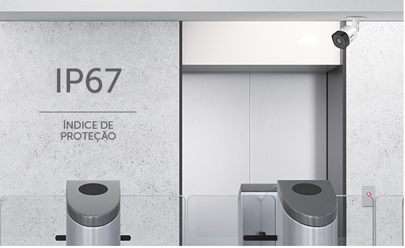 C&acirc;mera com selo de prote&ccedil;&atilde;o IP67