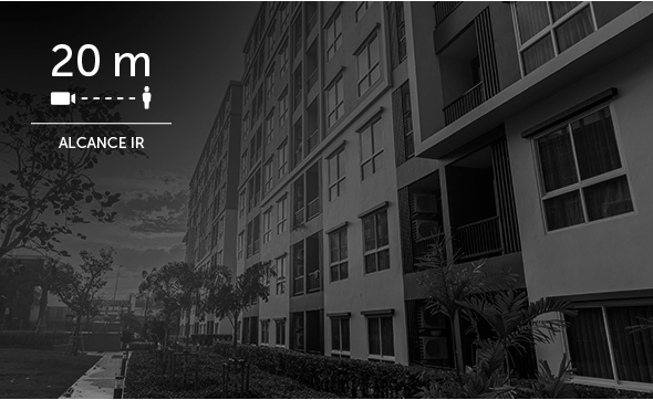 Vis&atilde;o noturna com infravermelho em um ambiente escuro