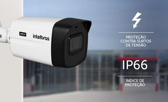 Câmera com selo de proteção IP66