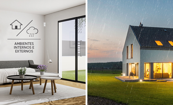 Aplicação em ambientes internos e externos