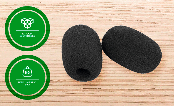 Protetores de microfone em espuma