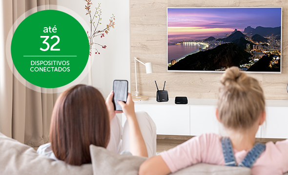 Símbolo de Wi-Fi com múltiplos dispositivos conectados