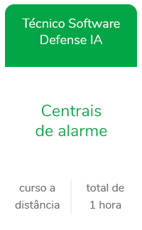  Técnico Software Defense IA - Centrais de alarme - curso à distância - total de 1 hora