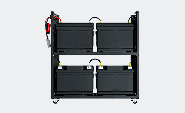 M&oacute;dulo de baterias com baterias internas prontas para uso.