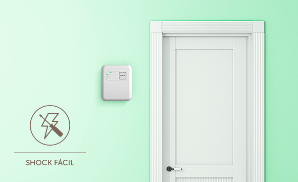 Placa da central de cerca elétrica com destaque para a tecnologia Shock Fácil