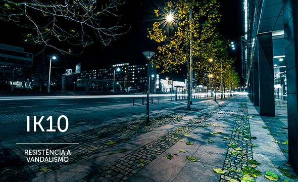 Câmera com selo de proteção IK10