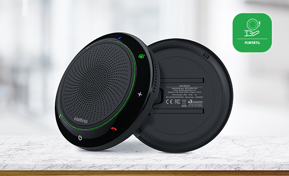 Speakerphone com case de transporte