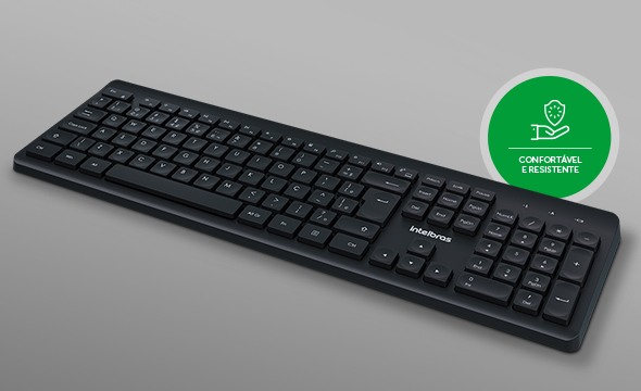 Teclado com design leve e resistente