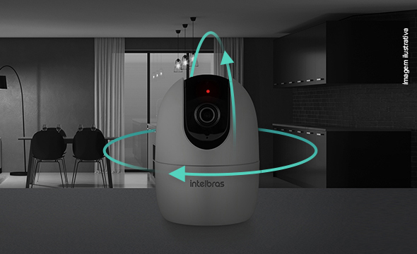 Visão panorâmica de um ambiente com a câmera no centro