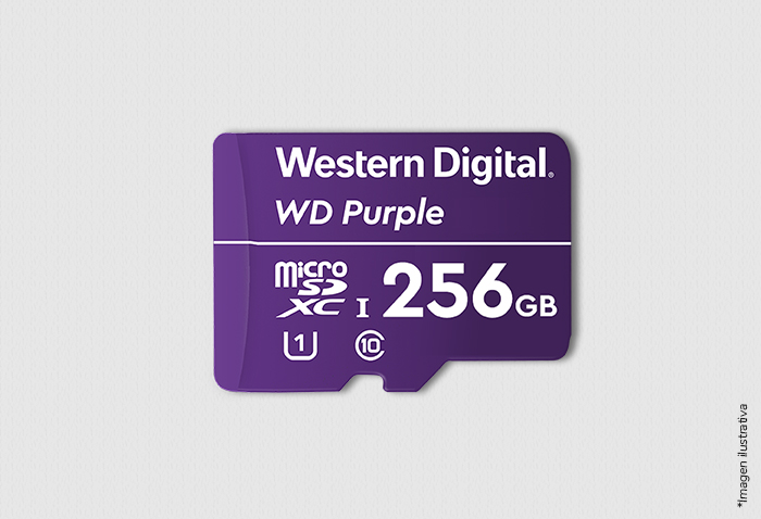 Tarjeta de memoria micro-SD 256 GB WD Purple™ Micro-SD 256 GB