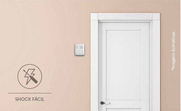 Placa da central de cerca elétrica com destaque para a tecnologia Shock Fácil