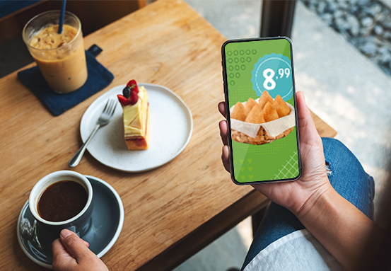 Tela de login personalizada em um smartphone.