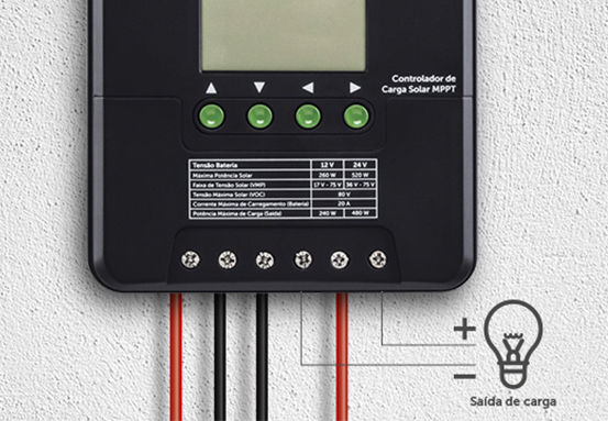 Sa&iacute;da de carga configur&aacute;vel