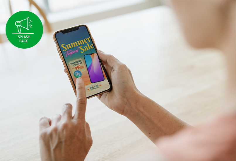 Tela de login personalizada em um smartphone.