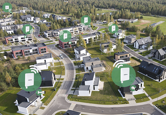 Câmera de segurança transmitindo via rádio