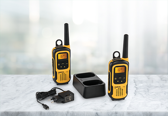 Base de carregamento dupla com os dois r&aacute;dios comunicadores