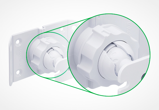 Amplo ângulo de direcionamento