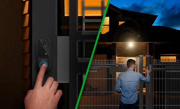 Iluminação automática ao acionar a campainha