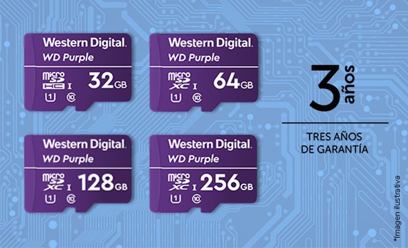 Tarjeta de memoria micro-SD 32 GB WD Purple™ Micro-SD 32 GB