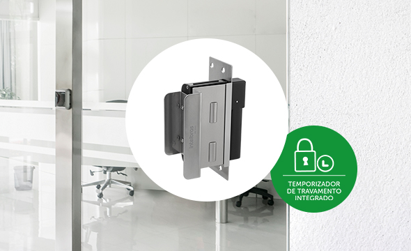 Detalhe do temporizador integrado da fechadura