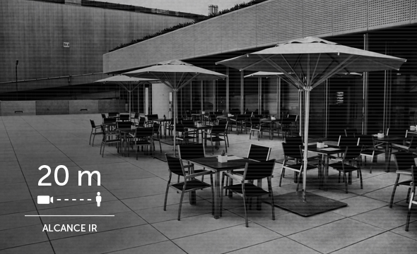 C&acirc;mera com vis&atilde;o noturna no escuro total