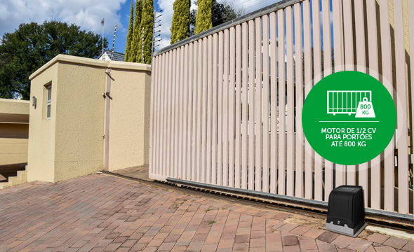 Motor potente para portões de até 800 kg