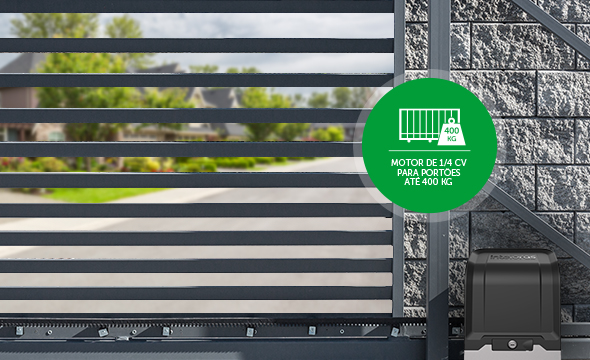 Motor potente para portões de até 400 kg