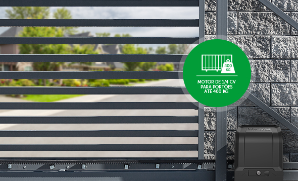 Motor potente para portões de até 400 kg