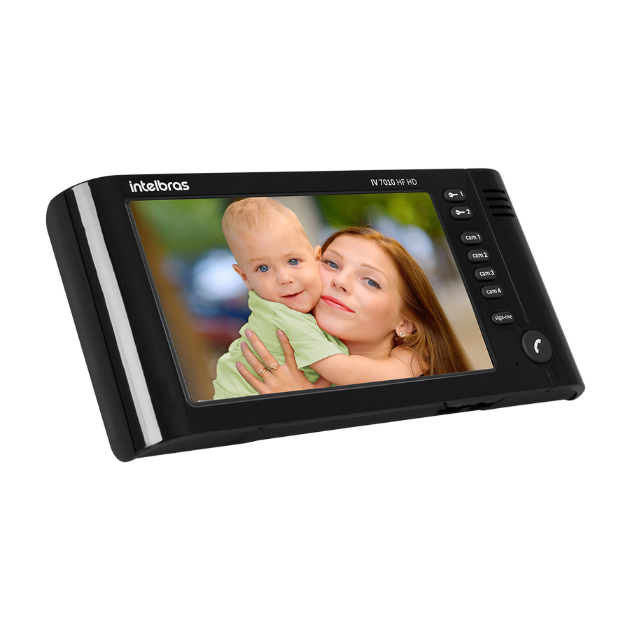 Videoporteiro nas cores branca e preta