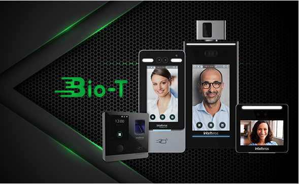 Diagrama mostrando a compatibilidade do leitor com controladores da Intelbras