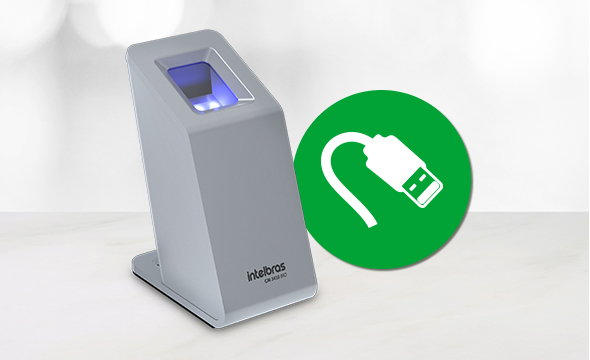 Conexão USB do cadastrador em um notebook