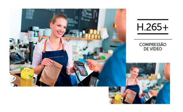 Gr&aacute;fico comparativo da compress&atilde;o de v&iacute;deo H.265+