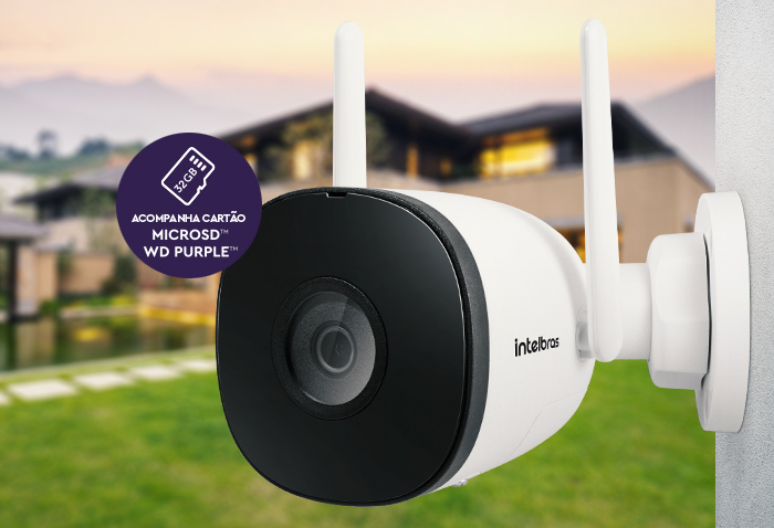 Câmera Externa Wi-Fi iM5 SC + micro-SD 32 GB | Intelbras