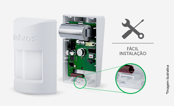 Instalação fácil do sensor
