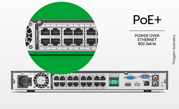 16 portas PoE+ para simplificar a instala&ccedil;&atilde;o