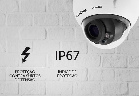 Câmera com selo de proteção IP67