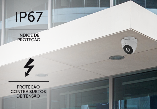 Câmera com selo de proteção IP67