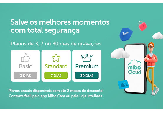 Op&ccedil;&otilde;es de armazenamento: cart&atilde;o micro-SD, NVR e nuvem