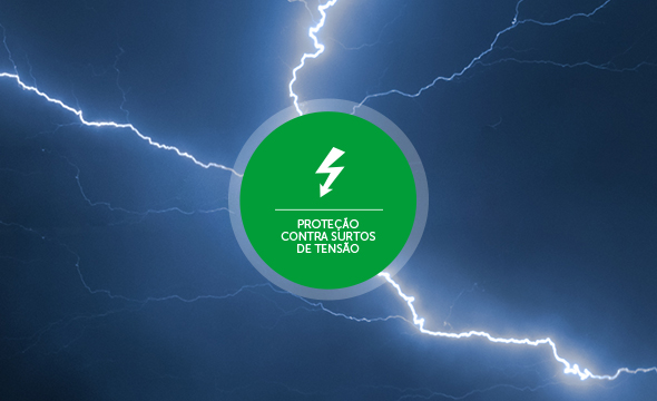 Protetor de surto integrado para maior vida útil