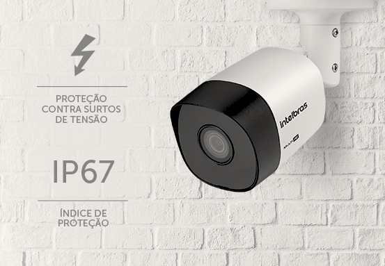 C&acirc;mera com selo de prote&ccedil;&atilde;o IP67
