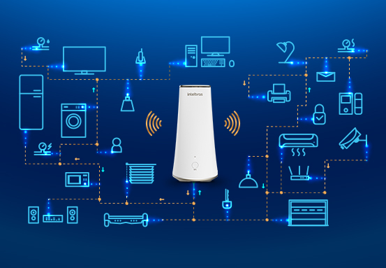 Múltiplos dispositivos conectados a rede