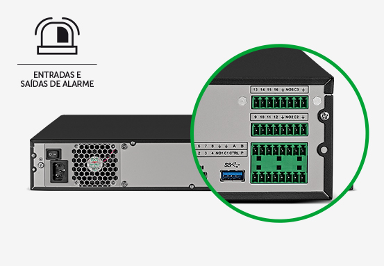 Entradas e Sa&iacute;das de Alarme