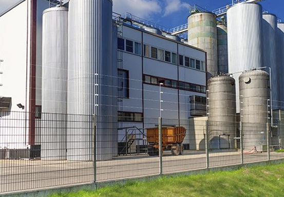 Imagem ilustrando a proteção de uma grande área comercial